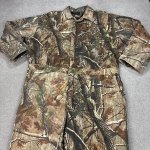 RealTree Coveralls Adult 2XL XXL 54x28 Brown Canvas Camo Hunting Overalls Men - Picture 1 of 16