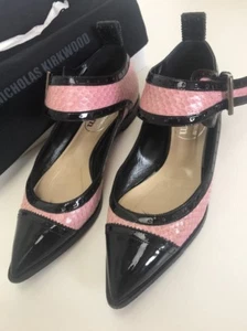 Stunning!Nicholas Kirkwood For Erdem Pink Elaphe Pointed Flat Shoes.uk 3.5.£520 - Picture 1 of 12