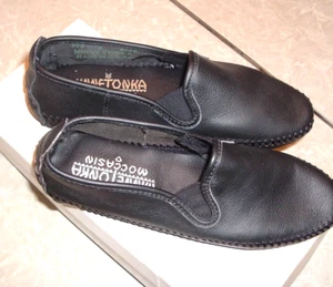 Neue Minnetonka Damen-Fahrmokassins Größe 5 schwarz Nr. 290 - Bild 1 von 6