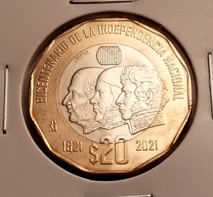 Mexico 20 Pesos 2021, Bicentennial of Mexico's Independence 1821-2021. - Picture 1 of 4