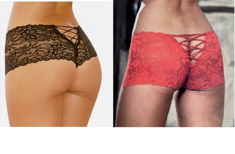 Dreamgirl Pantalones Cortos de Encaje Sin Entrepierna Cordones Espalda Calzoncillos para Niños Ouvert Entrepierna Abierta Foto 1 de 1