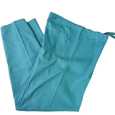 Simply Basic Womens Size S Teal Blue Pull-on Scrub Pants w Drawstring Waist - Image 1 of 4