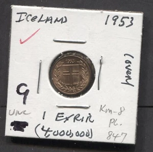 1953-Iceland-UNC/1 Eyrir - Picture 1 of 2