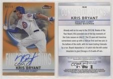 2019 Topps Finest Origins Orange Refractor /25 Kris Bryant #FOA-KB Auto