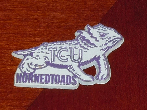 TCU HORNED FROGS TOADS Vtg NCAA SWC BIG 12 RUBBER FRIDGE MAGNET Standings Board Cover