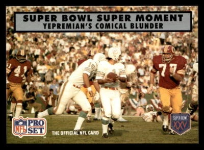 Garo Yepremian 1990 Pro Set Super Bowl XXV Silver Anniversary Card #141 Miami - Image 1 of 2