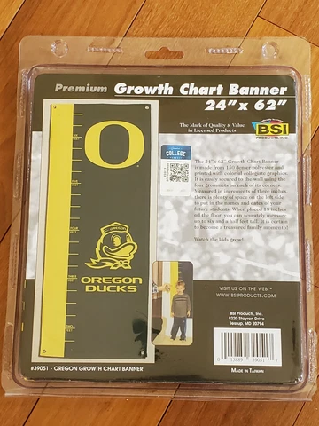 Oregon Ducks Premium Growth Chart Banner 24"x 62" BSI #39051 Cover