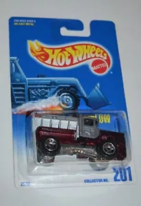 1991 HOT WHEELS COLLECTOR NO. 201 - OSHKOSH SNOWPLOW METALLIC BURGUNDY - Picture 1 of 6