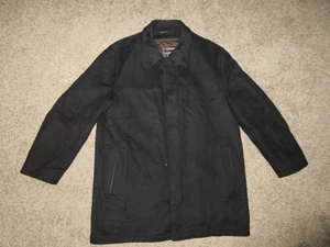 LODENFREY MUNCHEN FULL ZIP WOOL CASHMERE BLEND COAT SZ 52 42 BLACK ZIP OUT LINER - Picture 1 of 8