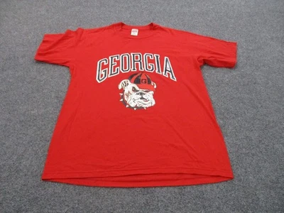 Camisa De Colección Georigia Bulldogs Para Hombres L 42 44 Roja Hecha en EE. UU. Fútbol Suave Deporte Foto 1 de 4