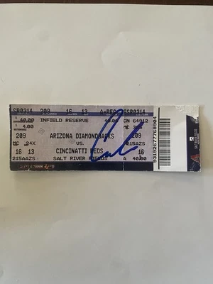 Cam Collier 2025 Signed REDS USED Spring Training BASEBALL FULL Ticket MLB - Image 1 of 3