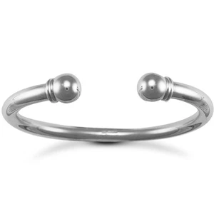 Sterling Silver Jewelco London Torque Mens Bangle Bracelet 6mm - Picture 1 of 3