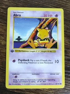 Pokemon Abra 43/102 1° Edizione Base Senza Ombre quasi nuovo - Foto 1 di 3
