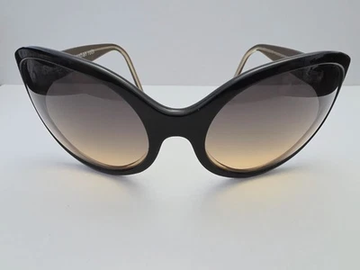 Christian Roth Womens CR 14230 Shield Sunglasses Black Brown Great condition -  - Image 1 of 4