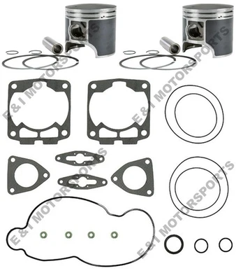 2008 Polaris IQ Shift 600 Carb SPI pistões kit de junta de extremidade superior furo Std 77,25mm - Imagem 1 de 4