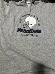 Vintage Penn State Nittany Lions 1986 National Champions T-Shirt 2XL Football - Picture 1 of 2