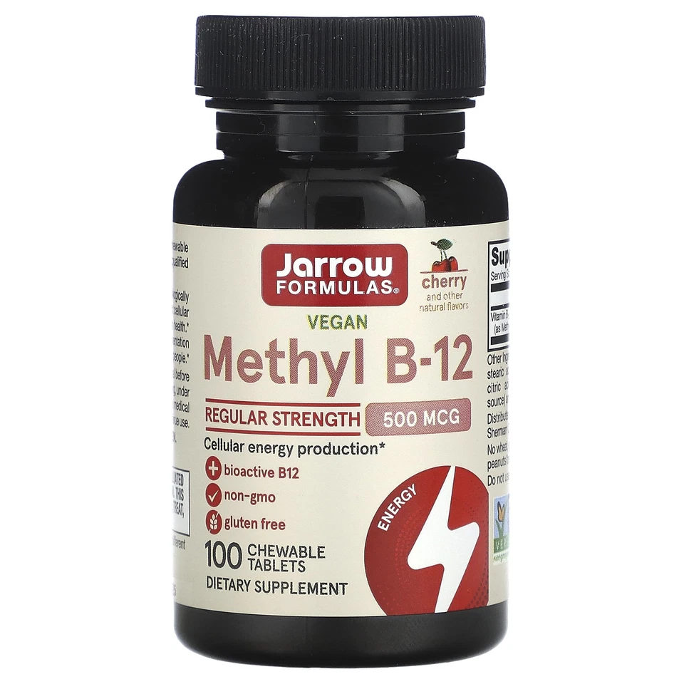 Jarrow Formulas Methyl B-12 500 Mcg Supports Brain Cells and Nerve Tissue 100 Lozenges