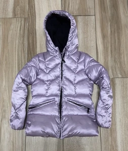 Sam Edelman​ Crystal Satin, Chevron Quilt Puffer Jacket Lilac Girls Small 7/8 - Picture 1 of 9
