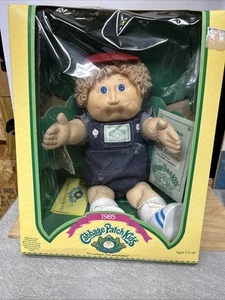 Vintage 1985 Cabbage Patch Kids Boy Doll w/ Box & Papers Never Removed Sheldon - Picture 1 of 7