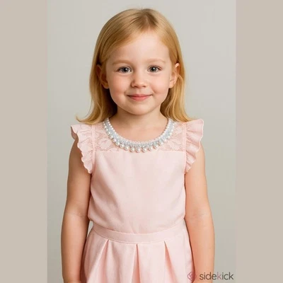 Top Monteau rosa de encaje para niñas talla 10 mediano Foto 1 de 4