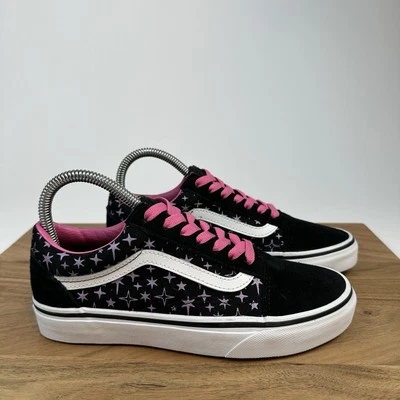 Nuevo Big Kids Vans Old Skool Negro Estrellas Estampado Skate Tenis Zapatos Talla 5 Y Foto 1 de 4