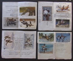 RW41 to RW56 - 1974 to 1989 Duck Stamps on Non-Resident Iowa Hunting Licenses - Picture 1 of 4
