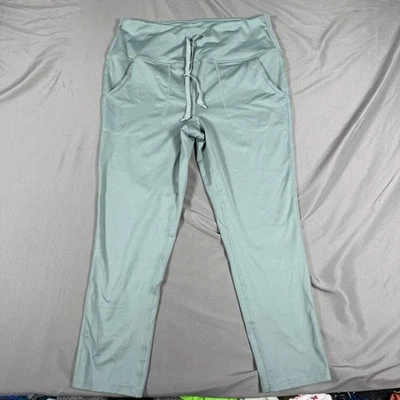 Reebok Leggings Womens L Green Skinny Leg Yoga High Waisted Drawstring 117927 - Image 1 of 4