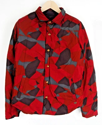 SCOTCH & SODA Mens Jacket S Red Patterned Reversible Quilted Snaps * - Image 1 of 4