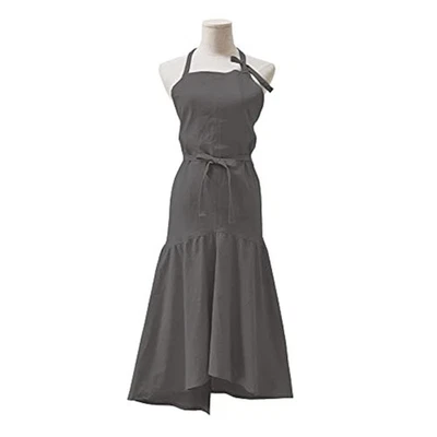 Delantal de cocina para mujer algodón lino cola de pescado alargado delgado delantal ajustable... Foto 1 de 4