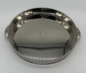 Pottery Barn Stainless Steel Monogrammed “D” Serving Tray - Picture 1 of 10