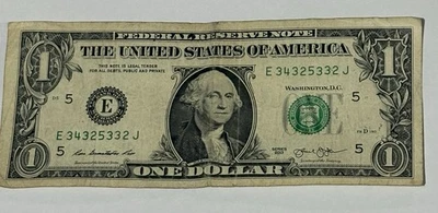 Series 2013 $1 One Dollar Bill /Misaligned Error VG CONDITIONING Note Rare - Image 1 of 4
