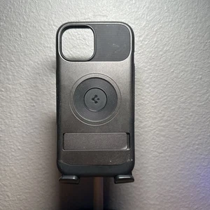 Spigen Tough Armor MagFit iPhone 15 Case Gray w/ Kickstand - Picture 1 of 6