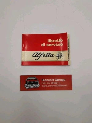Libretto di servizio Alfa Romeo Alfetta - Immagine 1 di 4