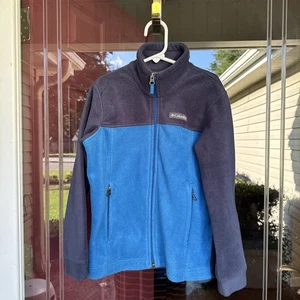 Columbia Jacket Blue  Fleece Full Zip Youth S Small 8 - Picture 1 of 7