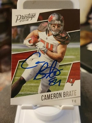 2018 Cameron Brate Prestige Auto Signed IP Autograph Card #23 - Image 1 of 2