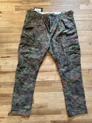 Pantalones Polo Ralph Lauren Excedente Camuflaje Carga Militar Ejército Exterior1 38x32 NWTRARE Foto 1 de 4