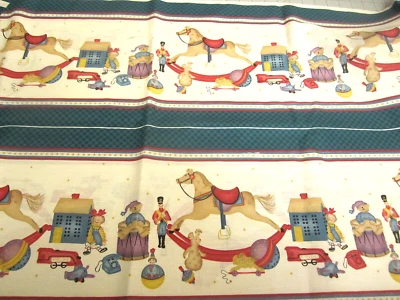 Juguetes de Colección Tela Algodón CABALLO MECEDOR Pasado y Presente para Daisy Kingdom BTYx 46 Foto 1 de 4