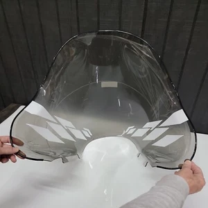 Yamaha Flared Snowmobile Windshield High 16.5in White Diamonds on Smoke Tinted - Picture 1 of 12