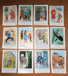 Série de 12 Chromos TINTIN -HERGE années 70 TBE - Picture 1 of 6