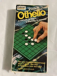 Vtg 1977 Gabriel Pocket Othello Travel Game Complete W Instructions & Box - Picture 1 of 5