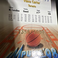 🔥1998-99 Collector's Edge Impulse RARE #/5000 Vince Carter #35 Rookie RC🔥1203