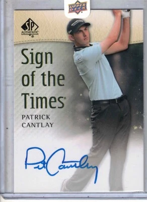 2014 UD SP Authentic golf Patrick Cantlay Sign of the Times auto card #SOTT-PY - Image 1 of 2