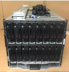 HP C7000 16x HP BL460c Gen8 256-Cores 1TB RAM 10GbE Blade Server Solution - Picture 1 of 3