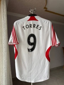 CAMISETA DE FUTBOL VISITANTE LIVERPOOL 2007 2008 ADIDAS 694745 TORRES #9 PARA HOMBRE TALLA M - Imagen 1 de 14