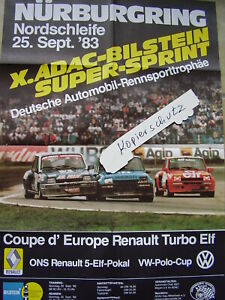ADAC Bilstein Supersprint Nürburgring 1983,Veranstaltungsplakat,Erstbesitz,F-104