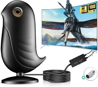 Antenna TV Interna Amplificata Potente 600 Km Distanza Ricezione 4K/1080P HDTV