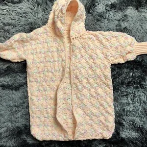 Handmade Wearable Hooded Baby Blanket – Pastel Perfection - Picture 1 of 9