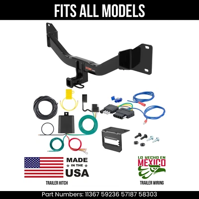 For 14-16 BMW 228i Trailer Hitch + 5 Pin Wiring Fits All Models Curt Tow Harness - Imagem 1 de 4