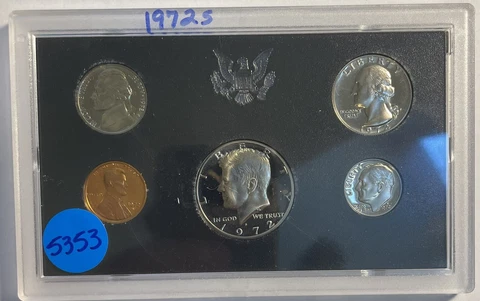1972 US Mint Proof Set - No Packaging - No COA - D103 Cover