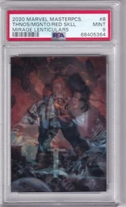 2020 Marvel Masterpieces Thanos Magneto Red Skull 3D Mirage Lenticulars #8 PSA 9 - Picture 1 of 5